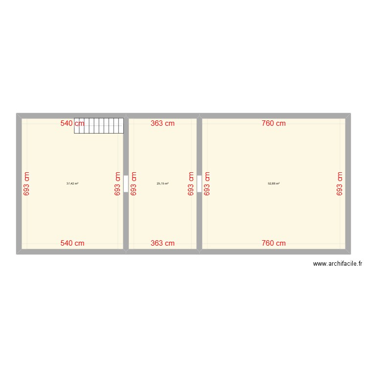 etage vc. Plan de 0 pièce et 0 m2