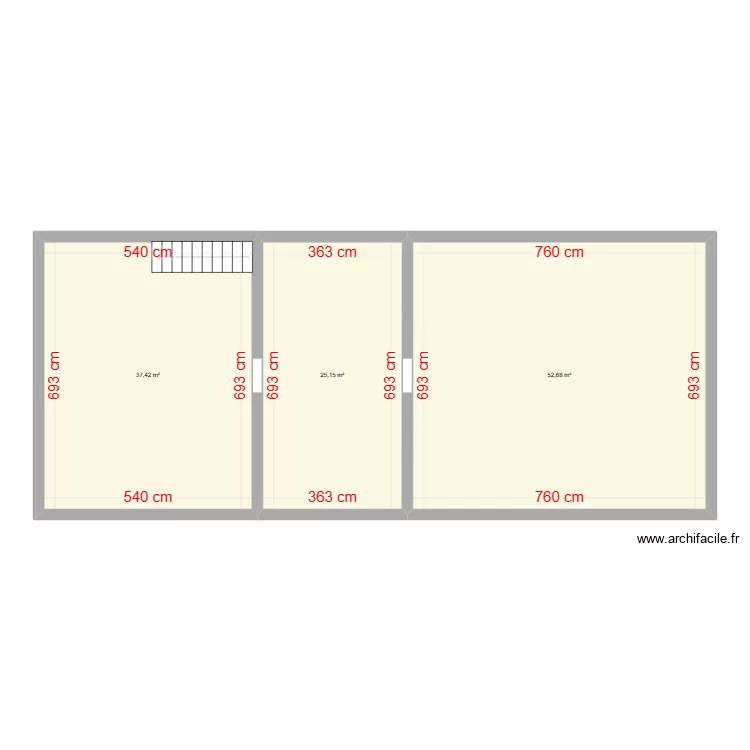 etage vc. Plan de 