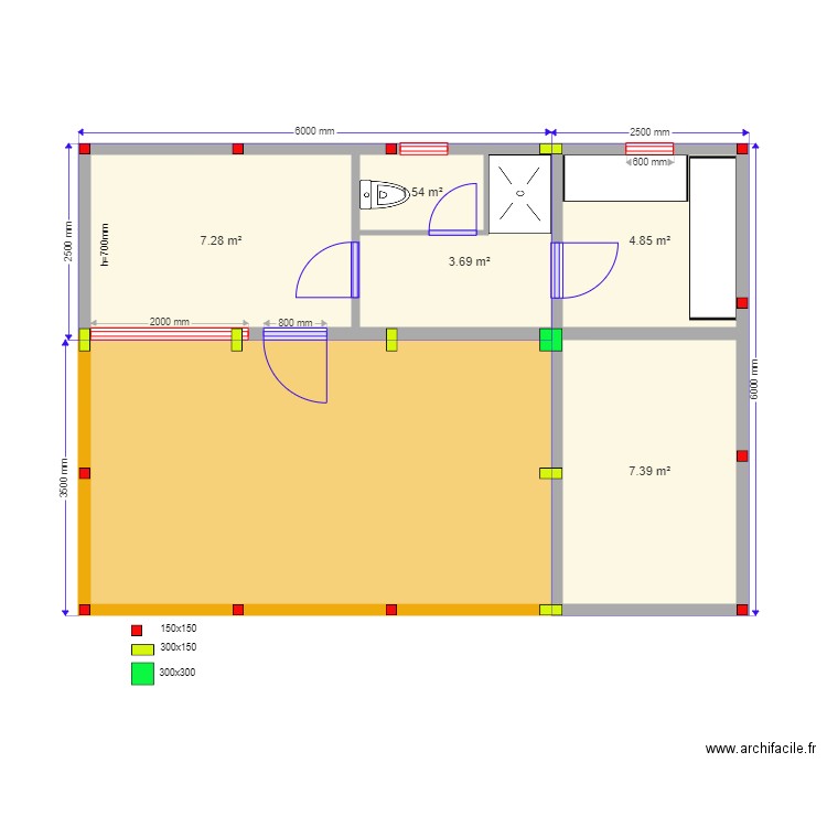 Evgesha 30 svai. Plan de 0 pièce et 0 m2