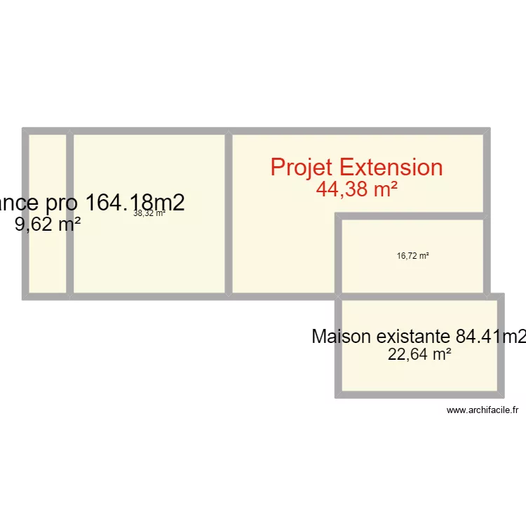 extension. Plan de 
