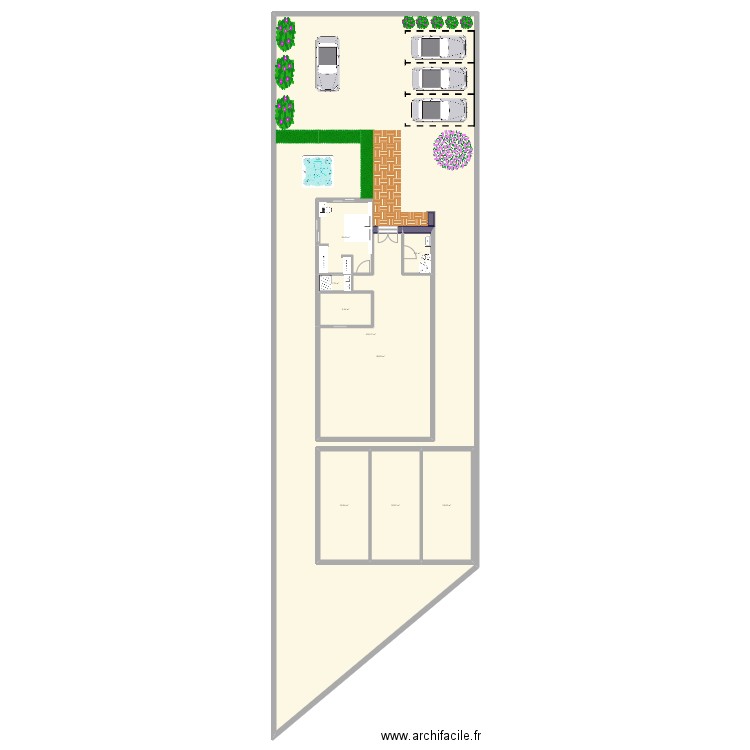 LA BAIE. Plan de 9 pièces et 880 m2