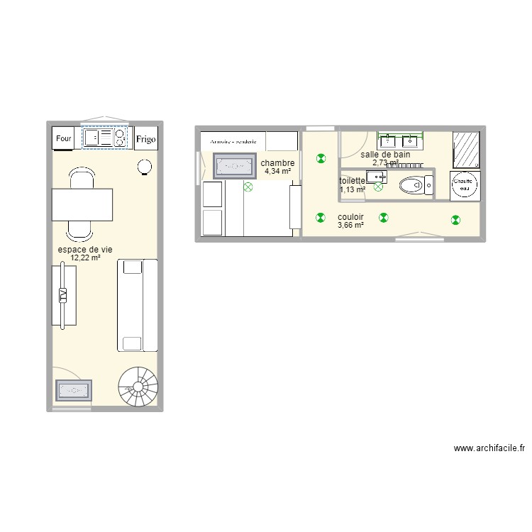 container. Plan de 0 pièce et 0 m2