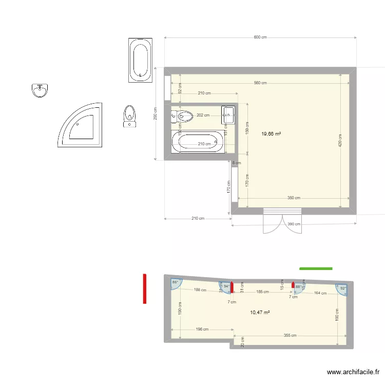garage. Plan de garage. Plan de