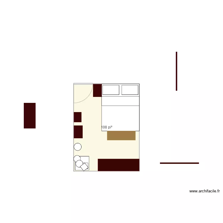 Chambre 6. Plan de 