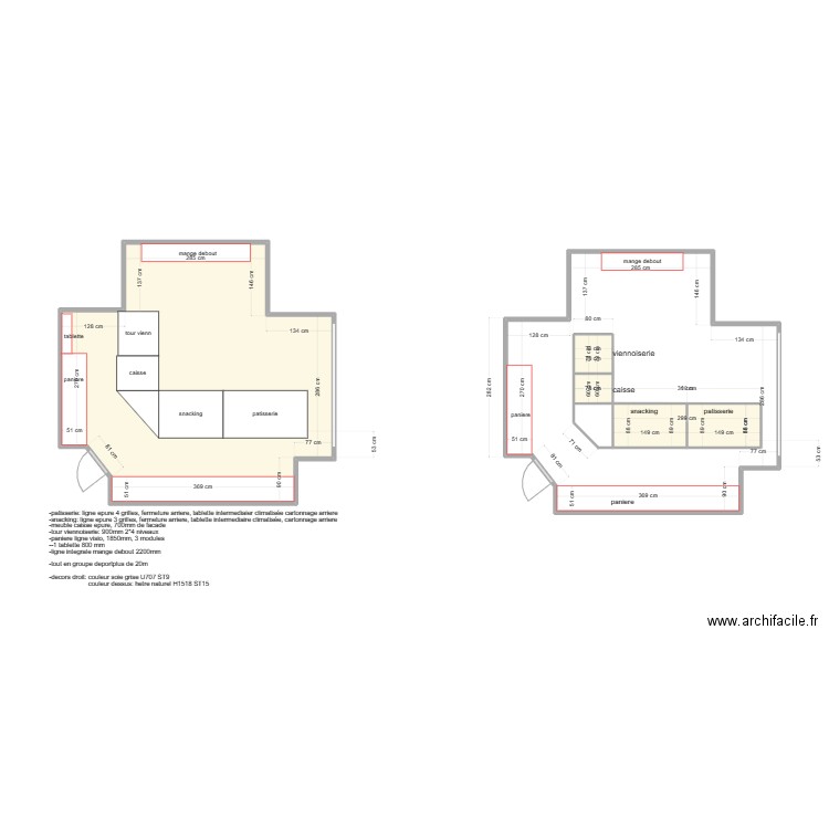 Co pains. Plan de 5 pièces et 50 m2