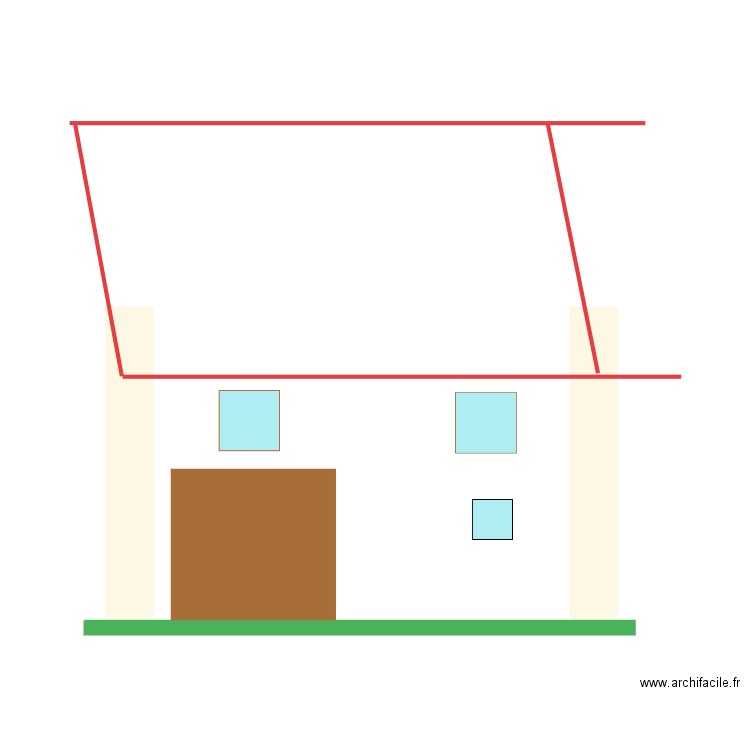 Façade Jardin. Plan de 0 pièce et 0 m2