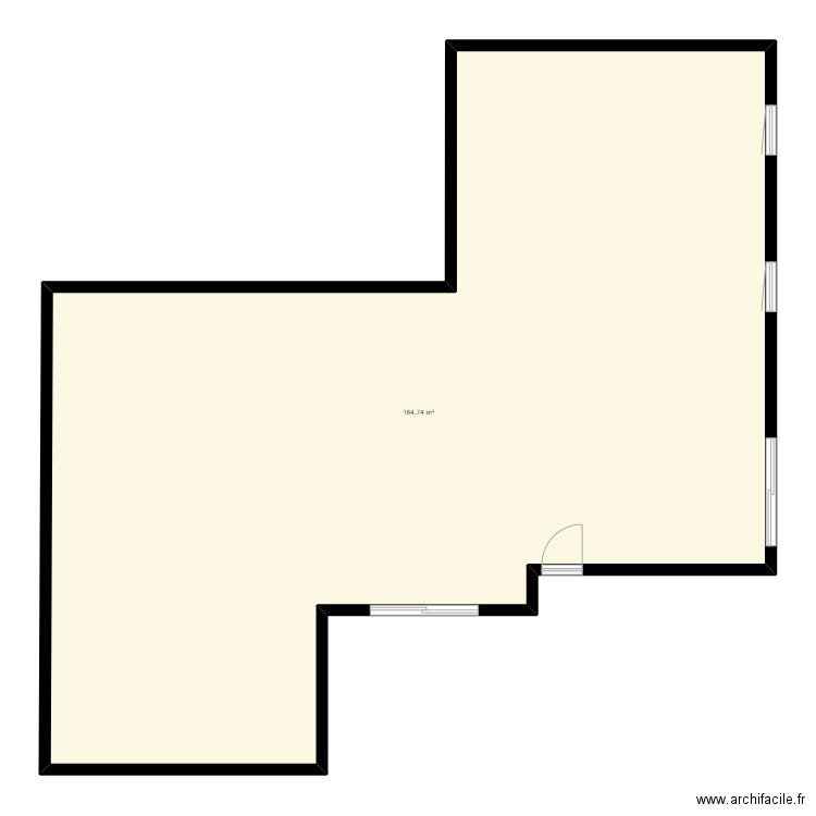 Maison - terrasses. Plan de 1 pièce et 165 m2