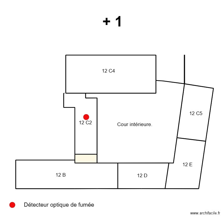 12 C2 +1. Plan de 0 pièce et 0 m2