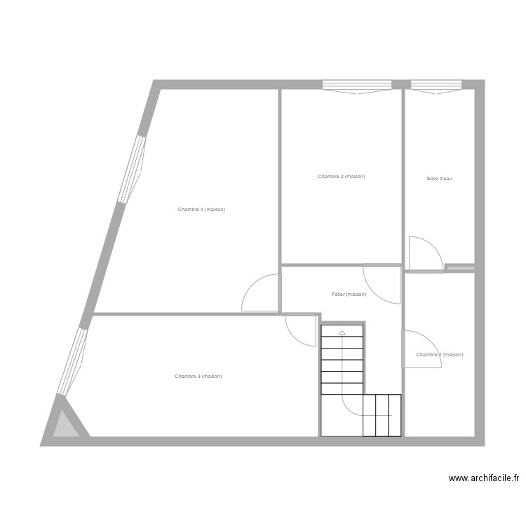 Choudar Niv 2 maison. Plan de 9 pièces et 57 m2