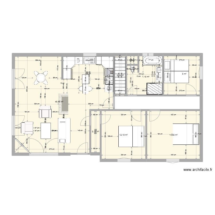 ST SYMPHORIEN Modif 6. Plan de 8 pièces et 95 m2