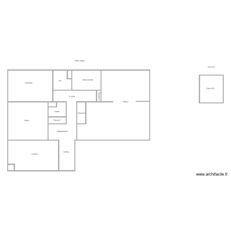 Residence Arduinna 3&egrave;me &eacute;tage. Plan de 
