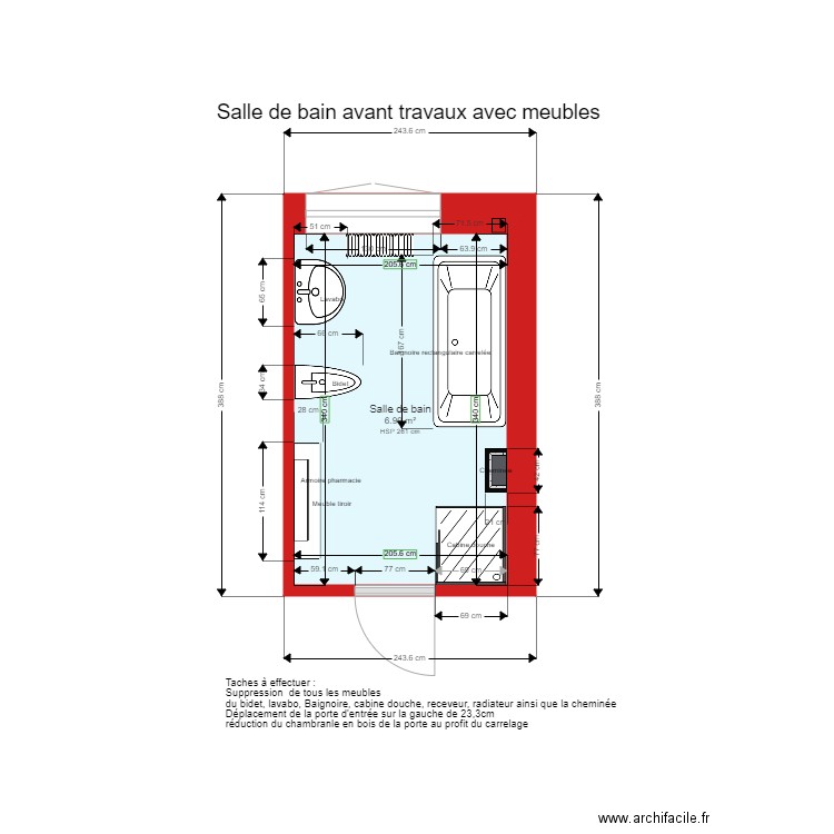 202009221710 salle de bain avant travaux avec meubles. Plan de 0 pièce et 0 m2