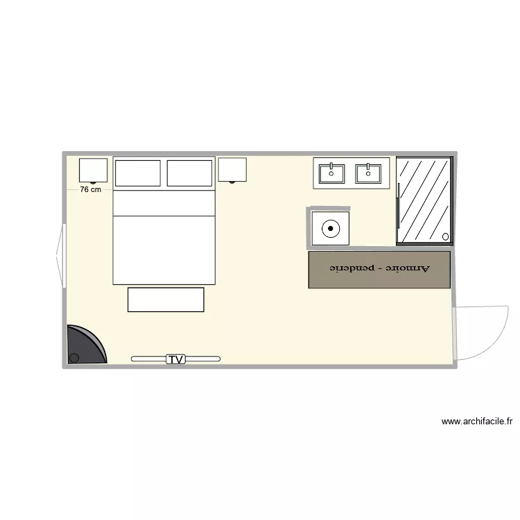 183B CHAMBRE 5. Plan de 