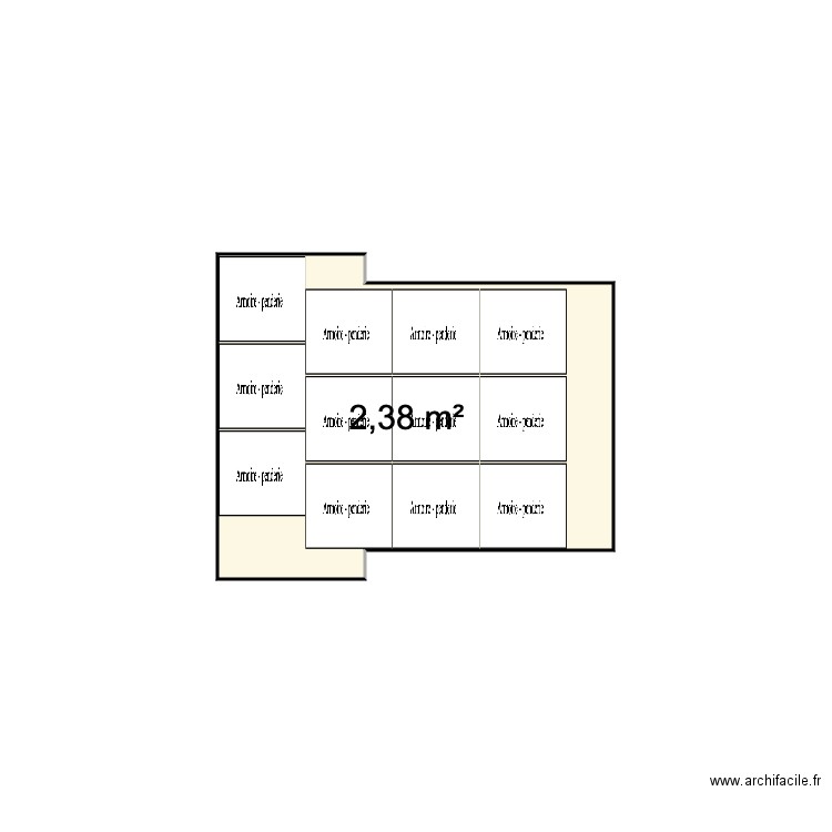 Berlingo Caisses MM H. Plan de 1 pièce et 2 m2