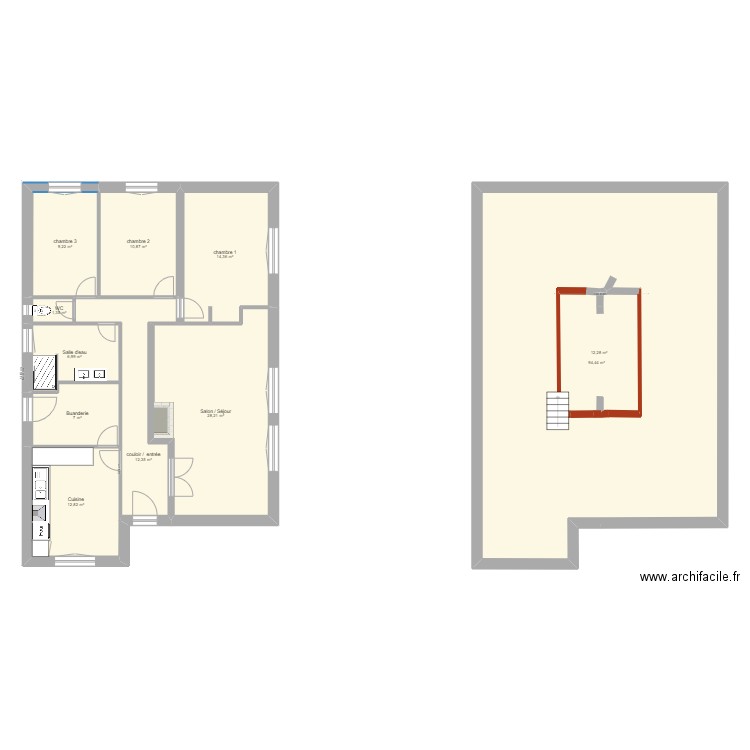 pdt pibrac. Plan de 11 pièces et 224 m2