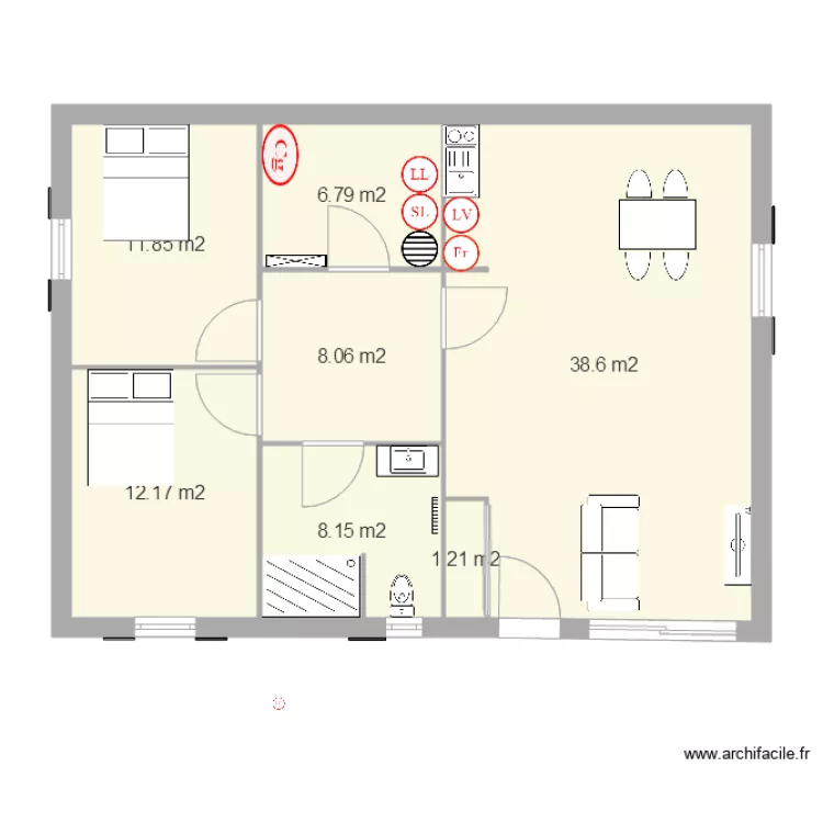 maison v. Plan de 