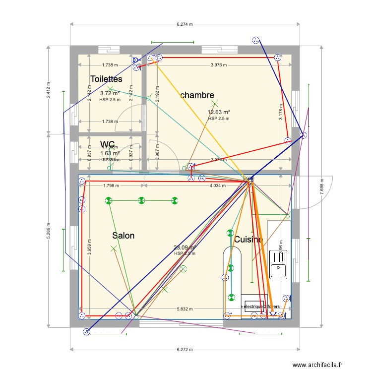 PROJET CHALET MICH shéma Électrique vide. Plan de 0 pièce et 0 m2