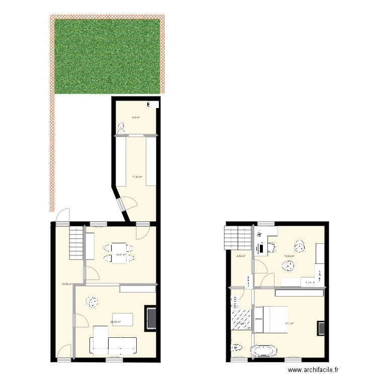 Etage 1 futur. Plan de 0 pièce et 0 m2