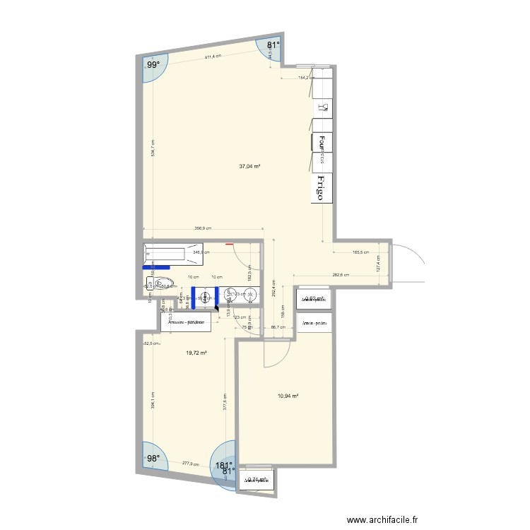 Cotentin 26. Plan de 5 pièces et 69 m2