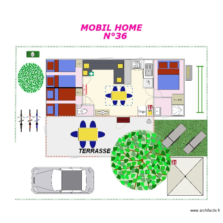 mobil home. Plan de 0 pièce et 0 m2