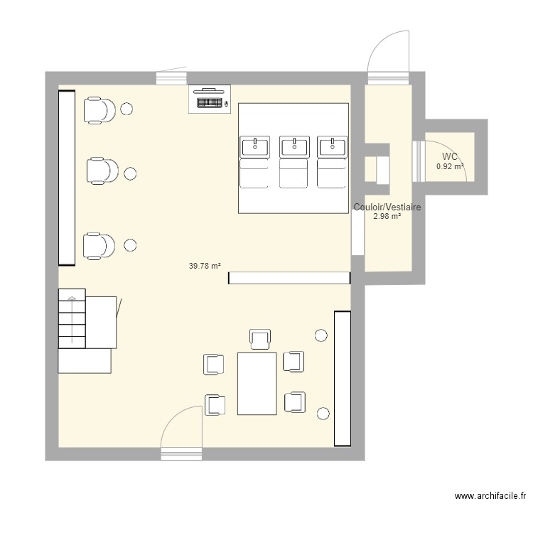 Salon de coiffure La Coiffeuse. Plan de 0 pièce et 0 m2