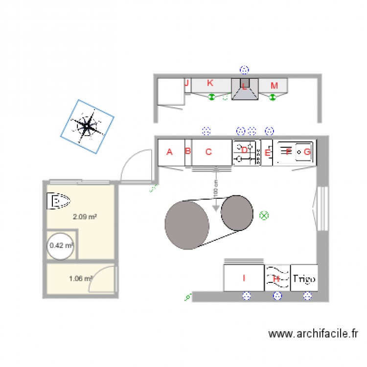 Cuisine C V10. Plan de 0 pièce et 0 m2