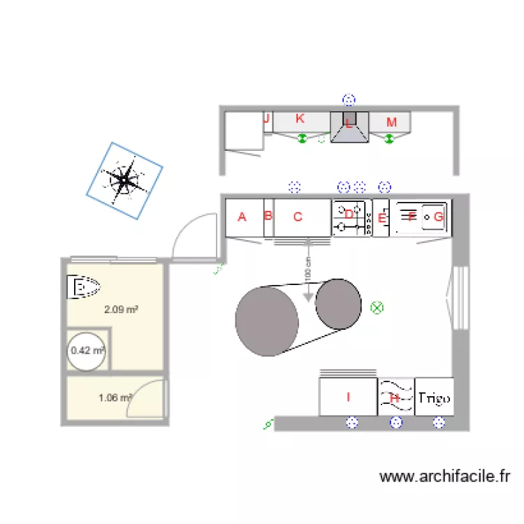 Cuisine C V10. Plan de 