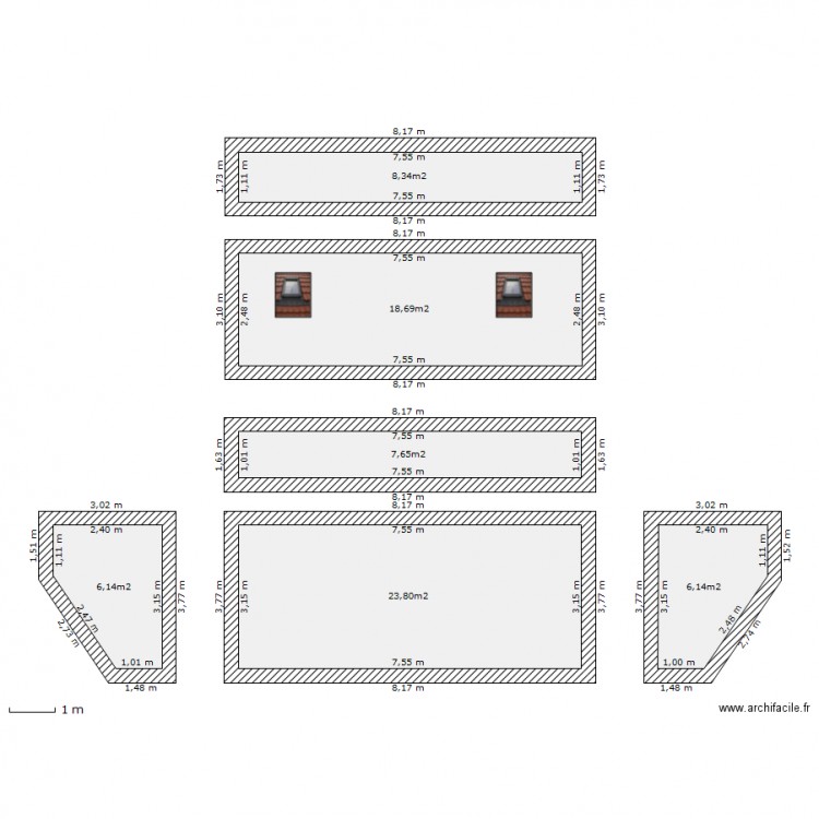 Chambre. Plan de 0 pièce et 0 m2