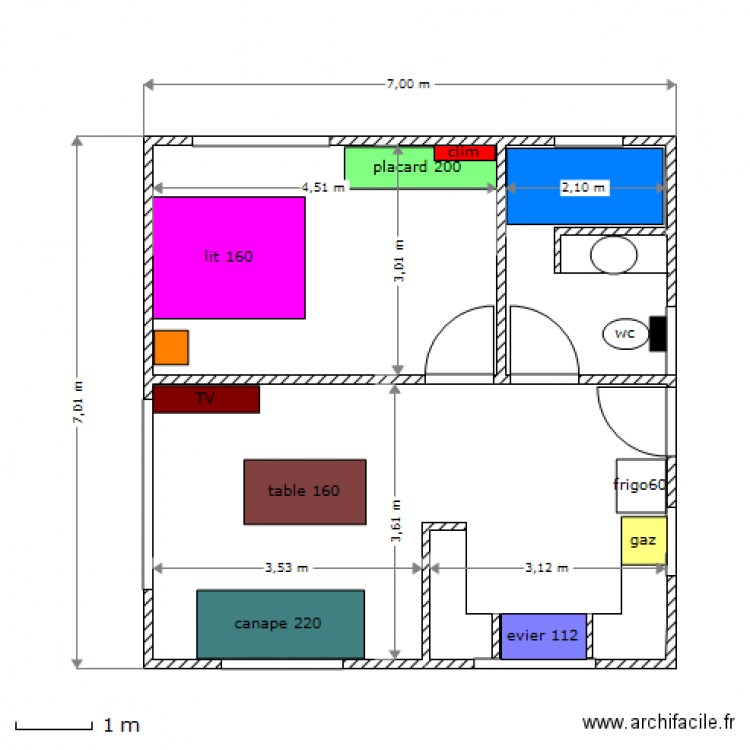 bungalow parents objets. Plan de 0 pièce et 0 m2