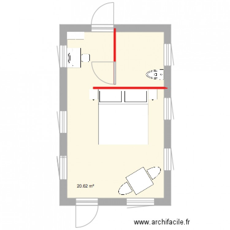 AEC Bedroom 1. Plan de 0 pièce et 0 m2