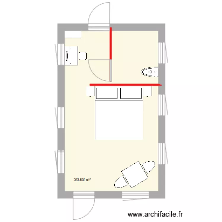 AEC Bedroom 1. Plan de 