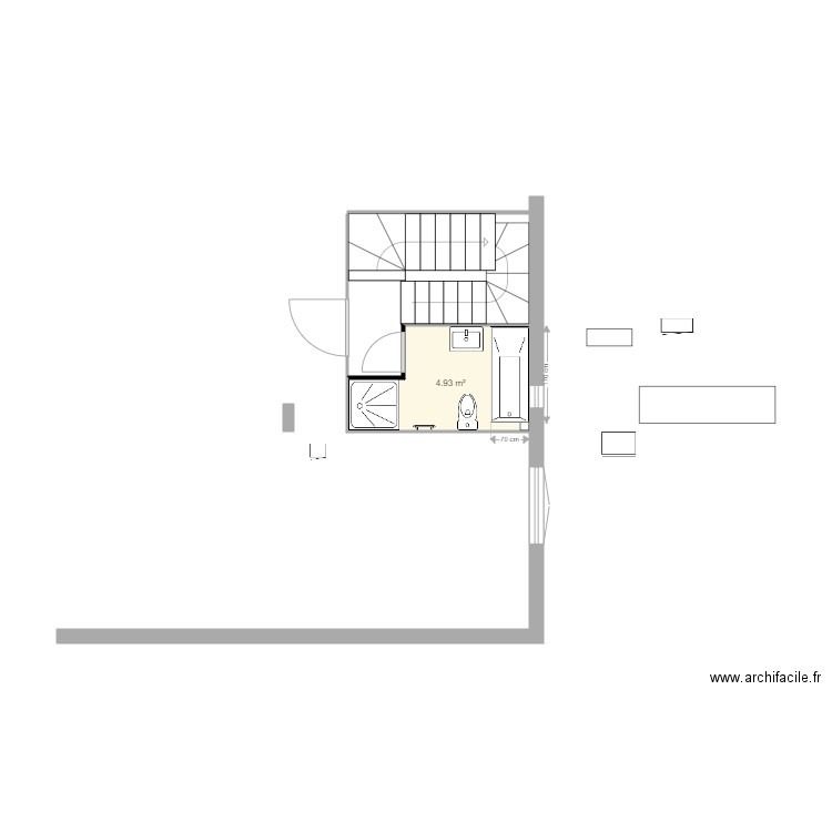 salle de bain. Plan de 0 pièce et 0 m2