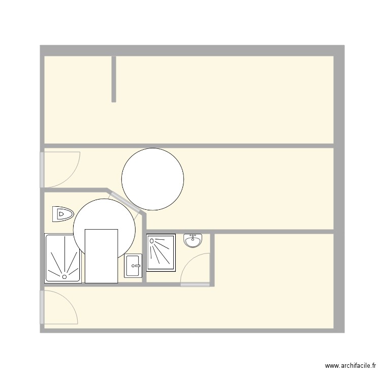 Bossuet chambres 1er étage. Plan de 0 pièce et 0 m2