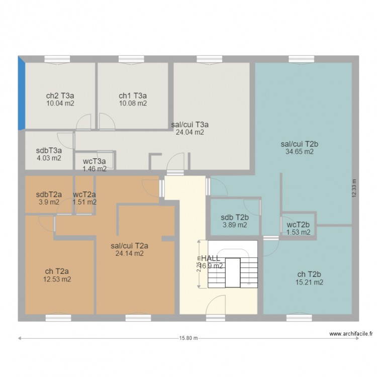 MENNECY3 Ep32 ETAGE. Plan de 0 pièce et 0 m2