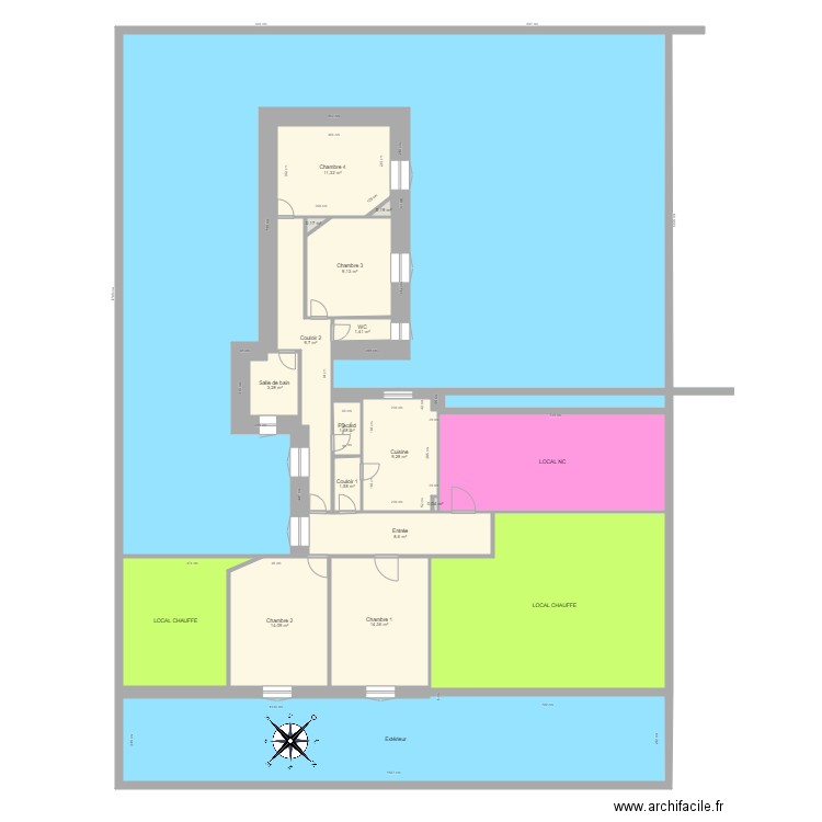 etage3 GAUCHE. Plan de 0 pièce et 0 m2