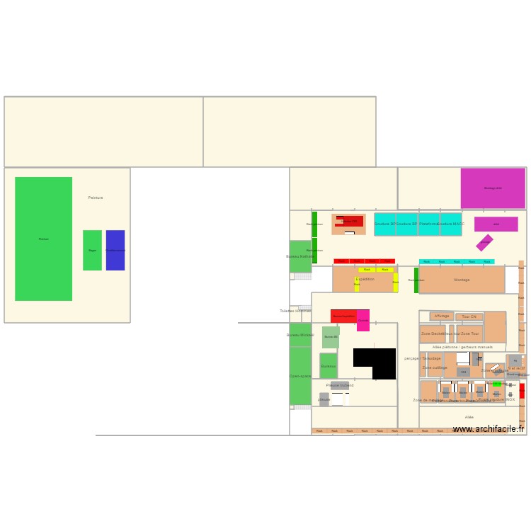 Plan Brionne test position fraiseuse. Plan de 0 pièce et 0 m2