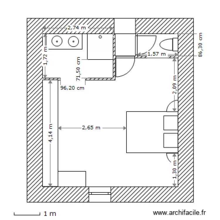 Chambre Marine et Cyril v2. Plan de 