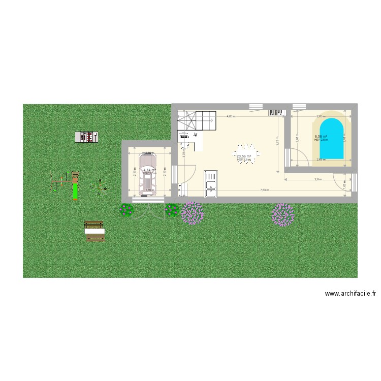 yregt. Plan de 0 pièce et 0 m2