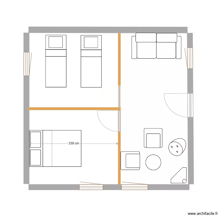 petite maison P-1. Plan de 