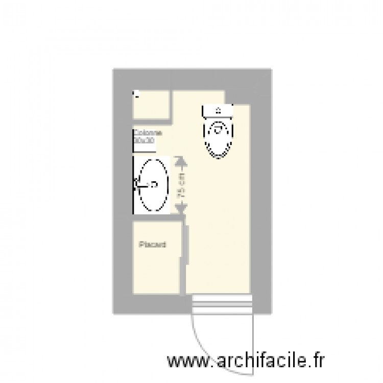 SDB paulo . Plan de 0 pièce et 0 m2