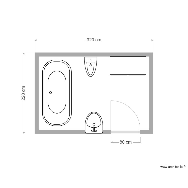 sdb. Plan de 0 pièce et 0 m2