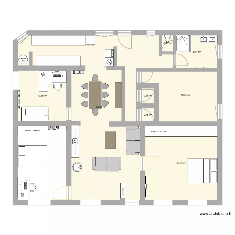 sab2. Plan de 8  et 111 m²
