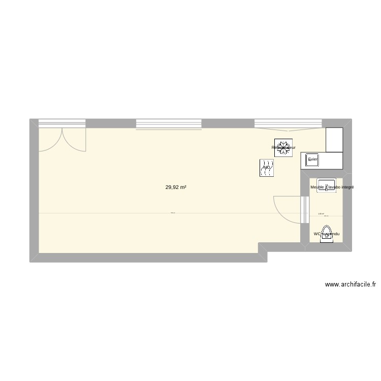 Bureau étage 1. Plan de 0 pièce et 0 m2