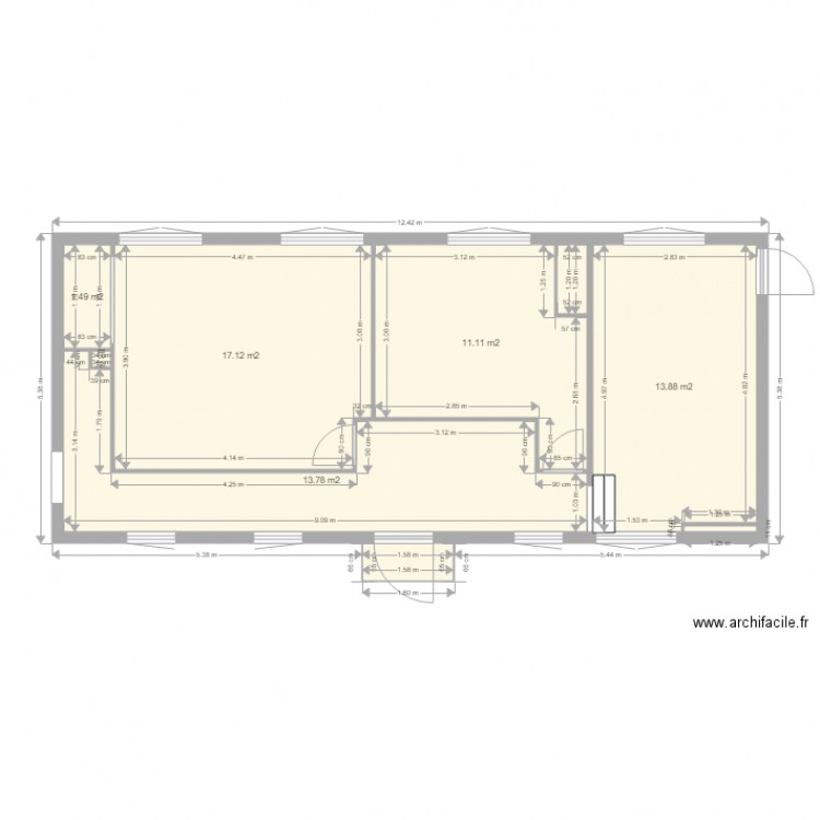 ITTEVILLE Etage sur boutique. Plan de 0 pièce et 0 m2