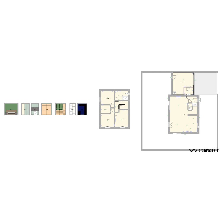 maison2. Plan de 17 pièces et 155 m2