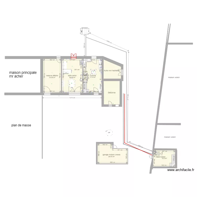 dournazac 2 exteieur. Plan de 