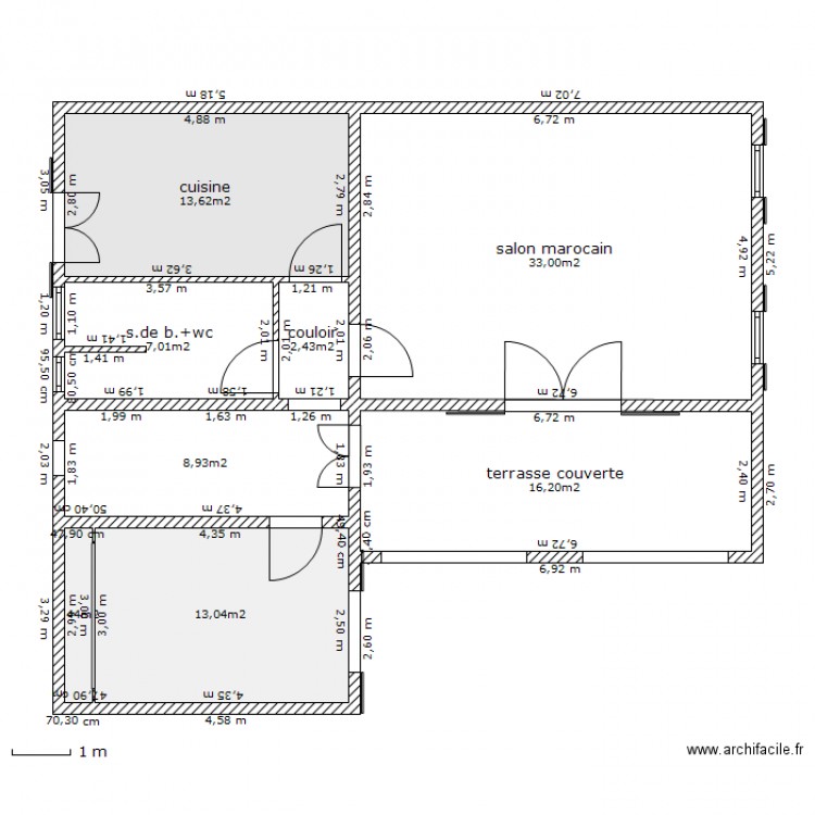 plan maison marocaine