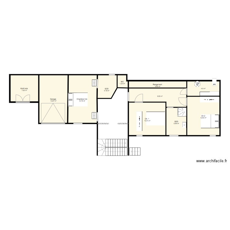 RDC BARNABE. Plan de 0 pièce et 0 m2