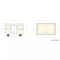 plan roulotte porte double 