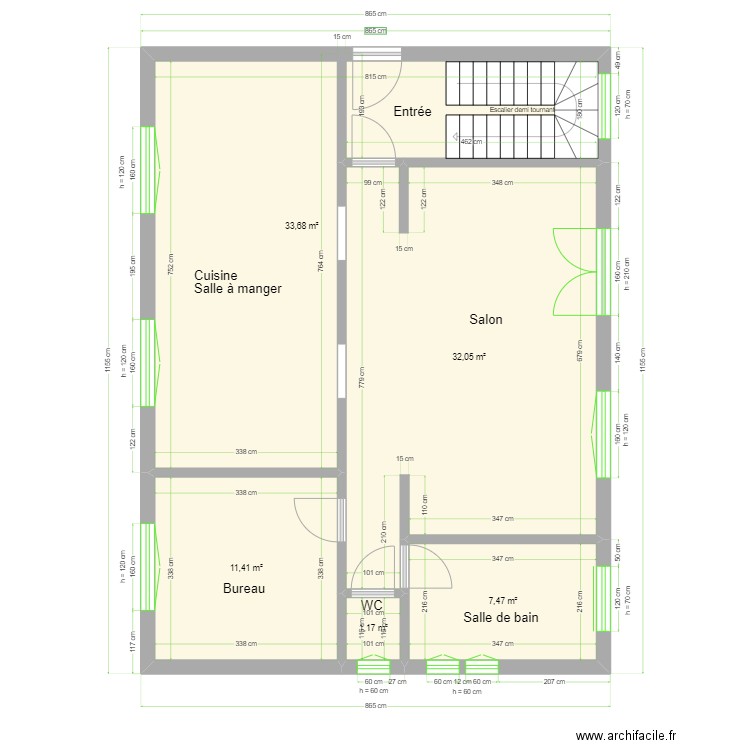 Demerlé RDC. Plan de 0 pièce et 0 m2
